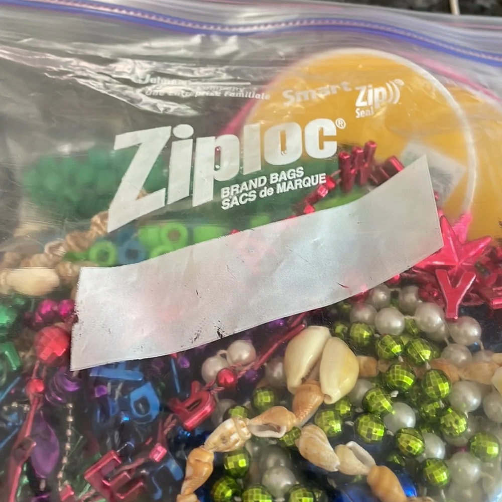 Gallon Bag of Necklaces/Ribbon